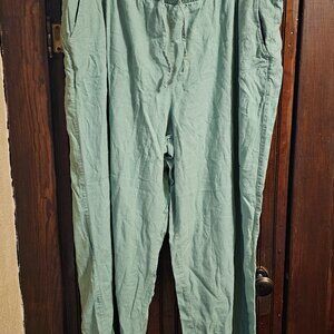 GAP Women's Wide Leg Pants in Light Green
